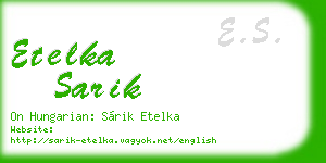 etelka sarik business card